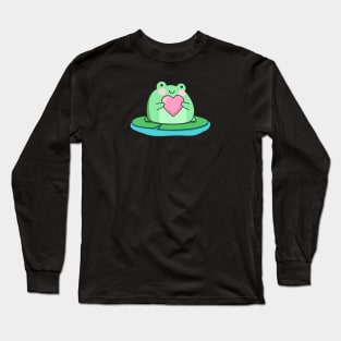 Cute frog cartoon drawing Long Sleeve T-Shirt